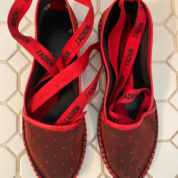 Dior Shoes - Dior J'Adior Red Espadrilles